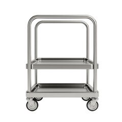 Modern stainless steel utility cart with wheels