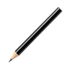 Black pencil with sharpened tip on a black background