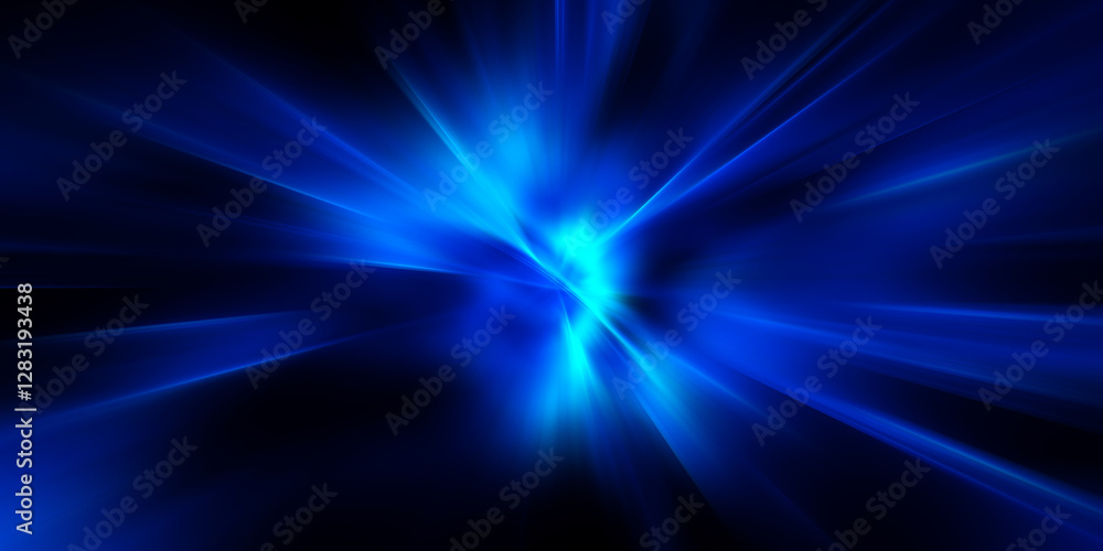 Poster abstract futuristic background with glowing blue light effect. high speed. hi-tech. abstract technol