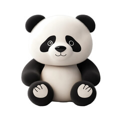 Fototapeta premium chubby panda transparent background 