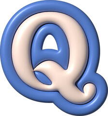 3D Ransom Letter Q