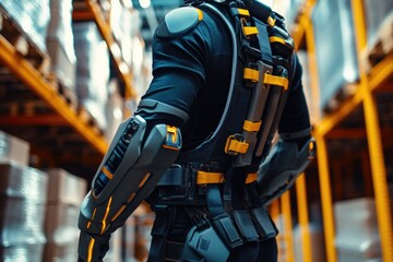A man holds a gun in a dimly lit warehouse, ready for action