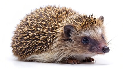 Obraz premium Hedgehog on White Background