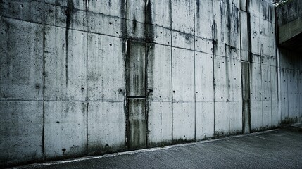 Weathered concrete wall, urban alley, grunge texture, background, design