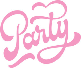 party text typography design 
