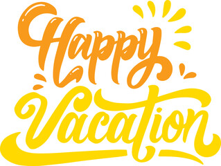 Happy vacation t shirt design typography style