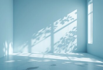 Obraz premium Minimalist interior with shadow patterns for design inspiration background