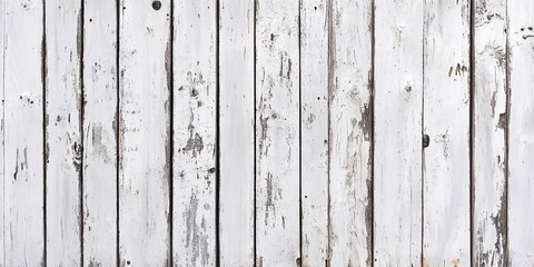 Obraz premium distressed white wooden planks background for rustic design
