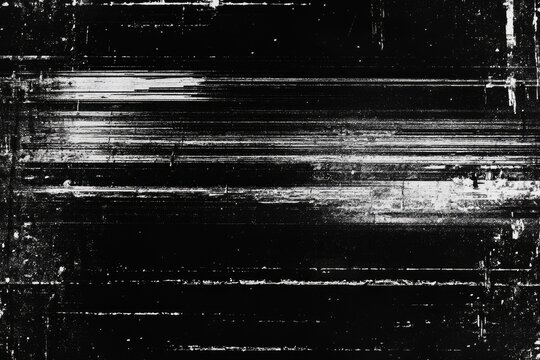 Black and white glitch abstract texture background