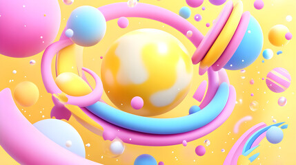 Vibrant abstract motion design digital space 3d animation colorful environment dynamic viewpoint creative concept