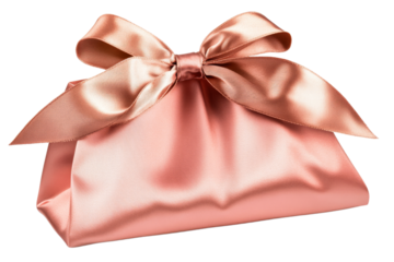 Elegant satin gift bag with a stylish ribbon