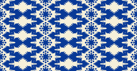 Motifs Ikat floral paisley embroidery on white background.geometric ethnic oriental pattern traditional.Aztec style abstract vector illustration.design for texture,fabric,clothing,wrapping,decoration