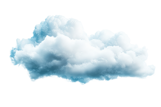 Soft white clouds drifting in a clear sky