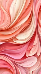   Pink and white background with wavy design on top and bottom halves