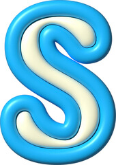 Naklejka premium 3D Ransom Letter S