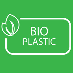  Bio plastic logo vector icon