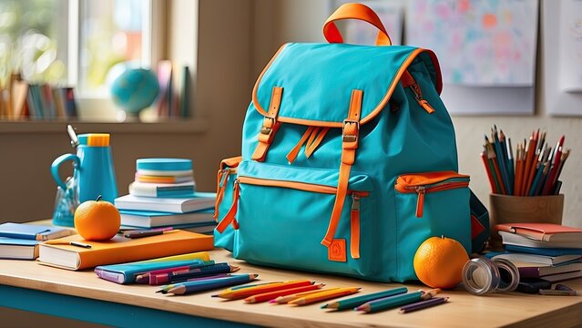 School Essentials: Backpack Filled with Supplies - Powered by Adobe