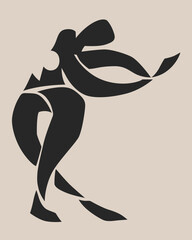 Abstract motion spirit figure silhouette