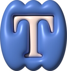3D Ransom Letter T