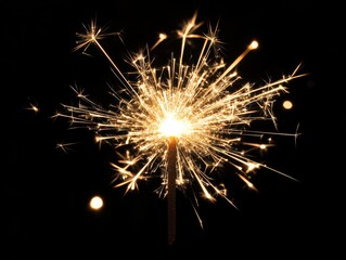 one beautiful sparkle in black background, ultra realistic