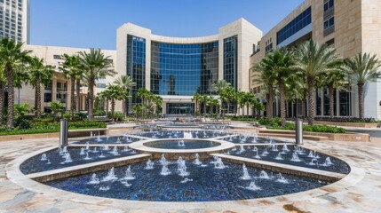 Modern Architectural Oasis: Fountain Plaza in Dubai