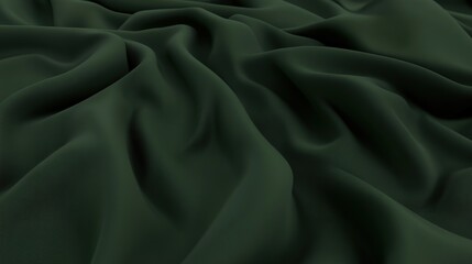 Obraz premium Draped dark-green fabric, textured background, design element