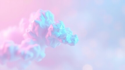 An ethereal 3D render featuring a cloud-like form in gentle pastel colors, evoking a dreamy feel.