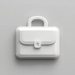Minimalist Briefcase Icon: A pristine, minimalist briefcase icon casts a subtle shadow, suggesting a strong concept in business