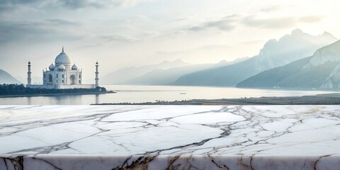 Elegant White Marble Double Exposure Photography, Abstract Marble Background, Luxury Texture Image, Modern Art Wallpaper