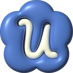 3D Ransom Letter U