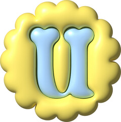 3D Ransom Letter U