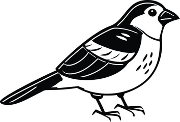  A cute black bird with wings line art icon sign silhouette vector illustration for photo overlays t-shirt print flyer poster design web banner.