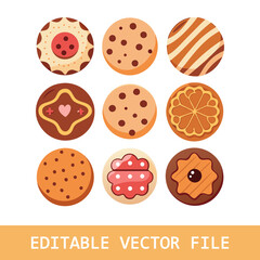 Cookies isolated vector style on isolated background illustration