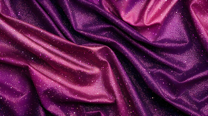 Abstract Textured Fabric with Glitter in Pink and Purple Tones