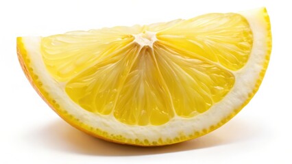 Lemon Slice on White Background