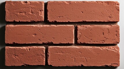 A close-up view of red bricks arranged in a staggered pattern, showcasing their texture and color.