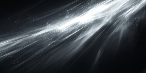 abstract flowing lines in a dark, space-like background, with a focus on light and energy