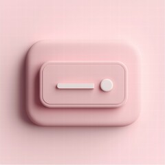 Minimalist Pink Icon: A soft, monochromatic presentation of a minimalist, icon with clean lines, subtly rendered to bring a modern and calming presence. 