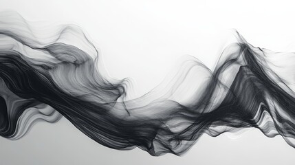 an abstract smoky design with flowing lines of gray against a light background