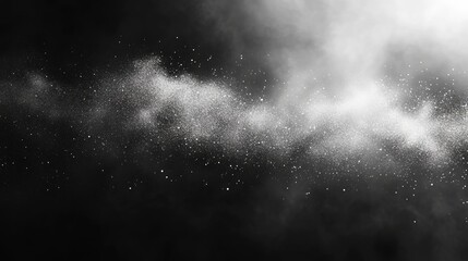an abstract image of a cloud of smoke, or dust against a dark background. It evokes a sense of mystery