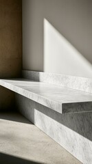 Modern Minimalist Marble Bench Detail
