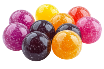 Playfully arranged colorful jelly candies