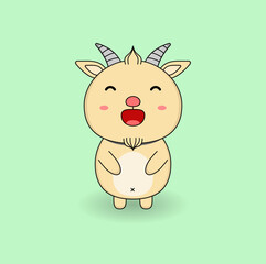 cute cartoon sheep illustration vector design. Eps 10.