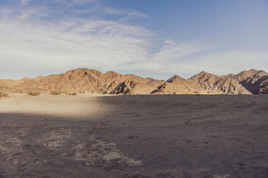 Majestic desert landscape in marsa alam, egypt