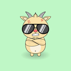 cute cartoon sheep illustration vector design. Eps 10.