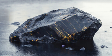 Black Obsidian Boulder
