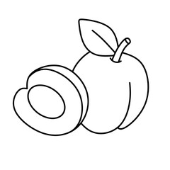 peach coloring page