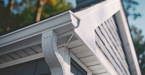 White Vinyl Downspout
