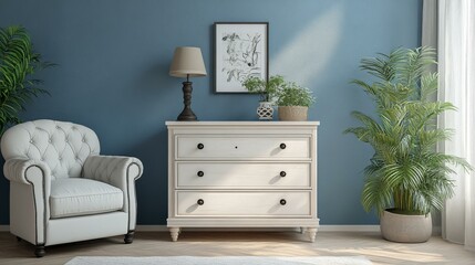 Cozy Living Room Interior Design Illustration