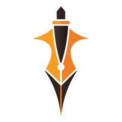 pen logo design concept vector art and illustration